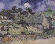 Vincent Van Gogh Thatched Cottages at Cordeville,at Auvers-sur-Oise (mk06) Spain oil painting artist